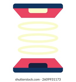 An icon representing a spring mechanism, useful for technology and engineering applications.