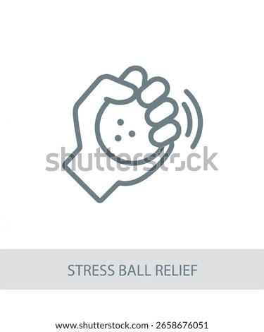 An icon representing stress ball relief, useful for personal growth and soft skill development visuals.