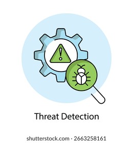 Icon representing systems that identify and alert on potential cyber threats.