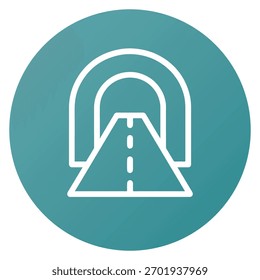 Un icono que representa el símbolo del túnel de tareas, diseñado para mejorar la vida y las imágenes temáticas de habilidades suaves.