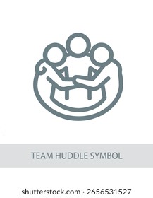 Um ícone que representa o símbolo de abraço da equipe, útil para habilidades de vida e visuais de desenvolvimento pessoal.