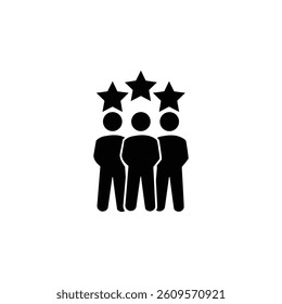 Icon representing a top team, perfect for success, leadership, and collaboration themes.