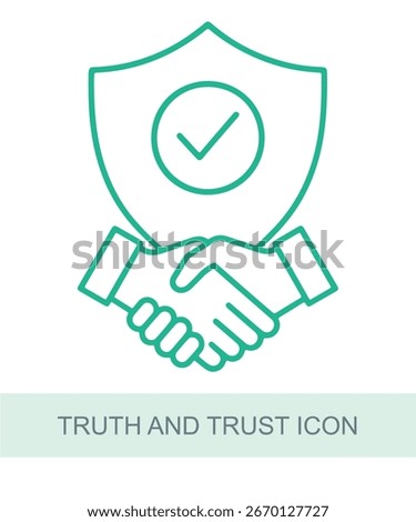 An icon representing truth and trust icon, designed for enhancing life and soft skill themed visuals.