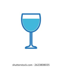 Un icono que representa copas de vino como elementos clave para los elementos esenciales del bar.