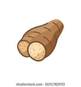 An icon representing yuca roots in traditional dishes across cultures.