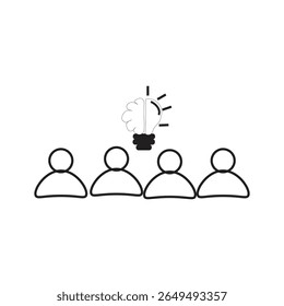 icon represents an idea vector illustration visual representation that symbolizes an idea or concept in a simple way