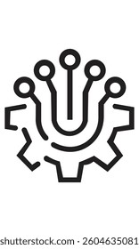 The icon represents a microchip or circuit board, often symbolizing technology, computing, or artificial intelligence.