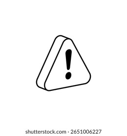 Icon represents a warning sign with an exclamation mark, used for alerts and caution contexts.
