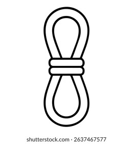 icon Repshnur rock climbing  on white background vector
Vector line icon rock climbing, mountaineering, tourism
