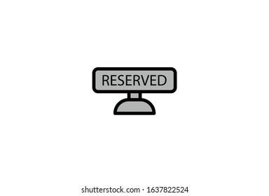 Icon Reserved Vector Graphic Illustrator perfect for Restaurant