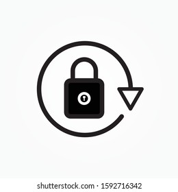 Icon Reset Password graphic design single icon vector