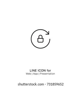 Icon Reset Password graphic design single icon vector