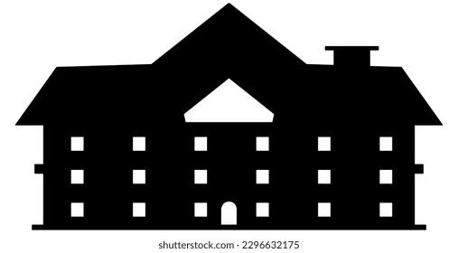 The icon of the residence of the house has a white background. Icons of homes, palaces, and buildings
