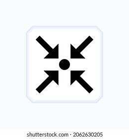 Symbol für Größe ändern. Symbol festlegen, erweitern oder vergrößern - Vektorgrafik.