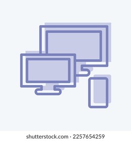 Icon Responsive. related to Education symbol. two tone style. simple design editable. simple illustration