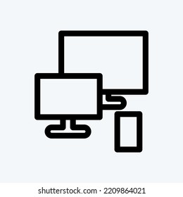 Icono que responde. adecuado para el símbolo Startup. estilo de línea. diseño simple editable. vector de plantilla de diseño. ilustración simple