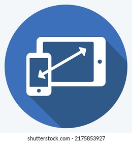 Icon Responsiveness. suitable for Programming symbol. long shadow style. simple design editable. design template vector. simple symbol illustration