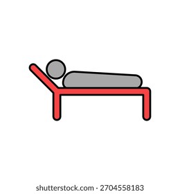 Icono de un descanso, aislado contra un fondo limpio.