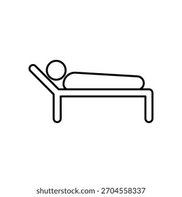 Icono de un descanso, aislado contra un fondo limpio.