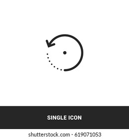 icon restart rotation arrow refresh single icon design graphic