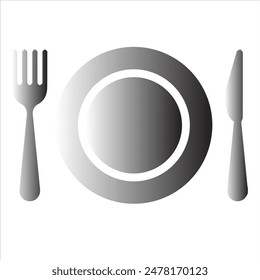 Icon restaurant with isolated vector