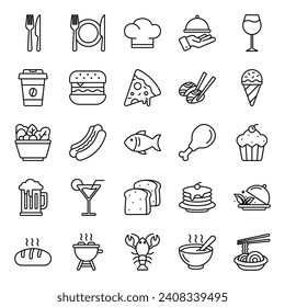 Icono Línea de restaurante V1 Diseño sencillo