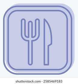 Icon Restaurant. related to Public symbol. two tone style. design editable