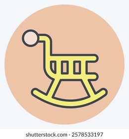 Icon Retirement Chair. related to Retirement symbol. color mate style. design editable