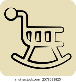 Icon Retirement Chair. related to Retirement symbol. hand drawn style. design editable