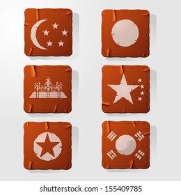 icon retro Asia