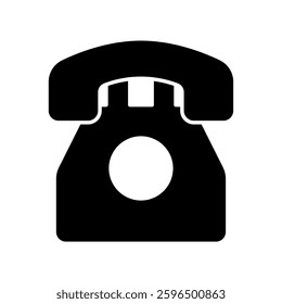 Icon a retro phone, isolated against a clean background.