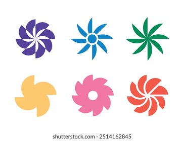Icon retro spin element with blank background