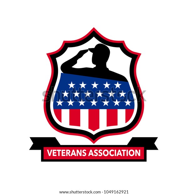 Icon Retro Style Illustration American Veteran Stock Vector (Royalty