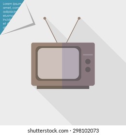 Icon of retro TV set
