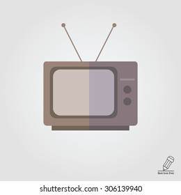 Icon of retro TV set