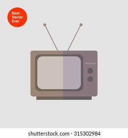 Icon of retro TV set
