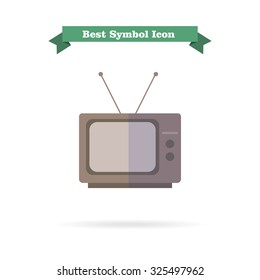 Icon of retro TV set