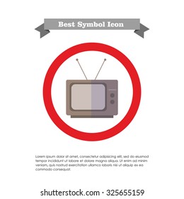 Icon of retro TV set