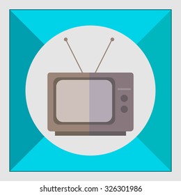Icon of retro TV set