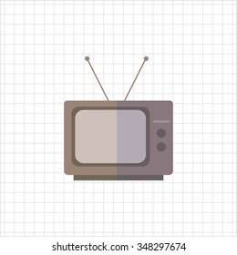 Icon of retro TV set