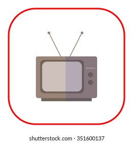 Icon of retro TV set