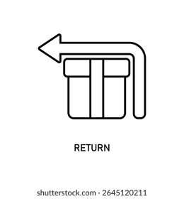 Icon a return, isolated against a clean background.