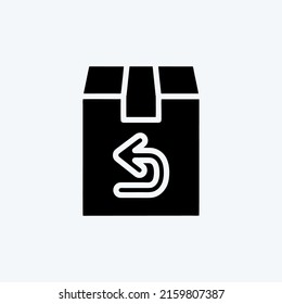 Icon Return. suitable for education symbol. glyph style. simple design editable. design template vector. simple illustration