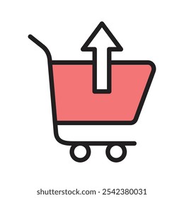 Ícone para retornar itens ao carrinho de compras para revisão adicional