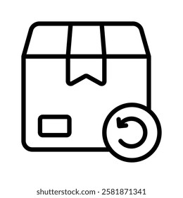 Icon for returning packages or orders in e commerce