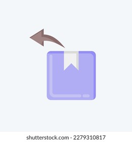 Icon Returns. related to Black Friday symbol. shopping. simple illustration
