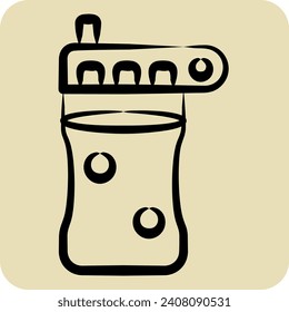Icon Reusable Bottle. related to Plastic Pollution symbol. hand drawn style. simple design editable. simple illustration