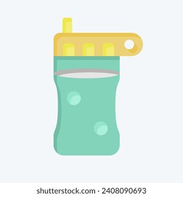 Icon Reusable Bottle. related to Plastic Pollution symbol. flat style. simple design editable. simple illustration