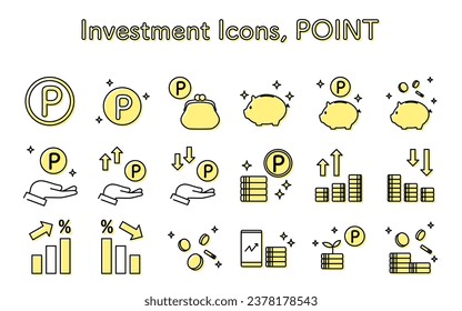 Icon of rewards points, simple line drawing illustration, Vector Illustration