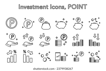 Icon of rewards points, simple line drawing illustration, Vector Illustration